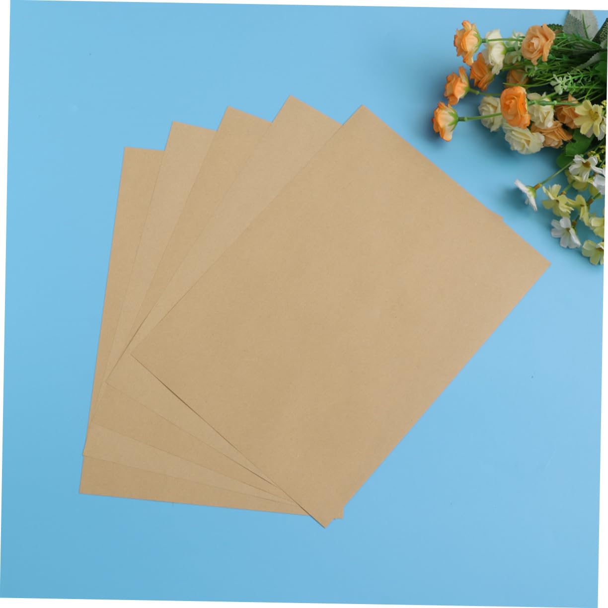Operitacx Papier à Lettres Vintage en Kraft 100 Feuilles 120g Khaki