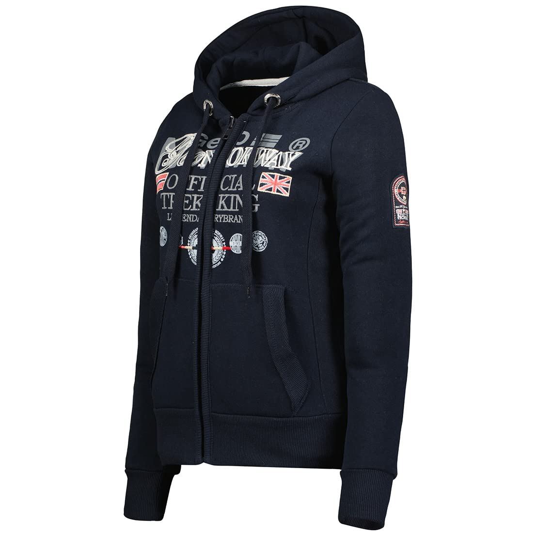 Geographical Norway Gladys Lady - Sweat Femme Capuche Poches Kangourou - Sweatshirt Femmes Pull Casual Manches Longues Chaud