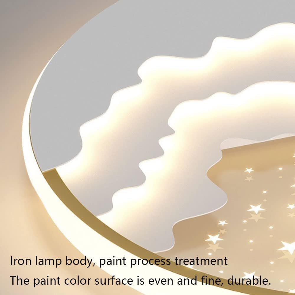 Energy-Saving Simple Flat Light Easy to Install Led Ceiling Lamp Modern Led Ceiling Light Non Dimmable Ceiling Lighting(Cool White 6000K) for Learning Room, Tea Room, Bathroom/White/40Cm