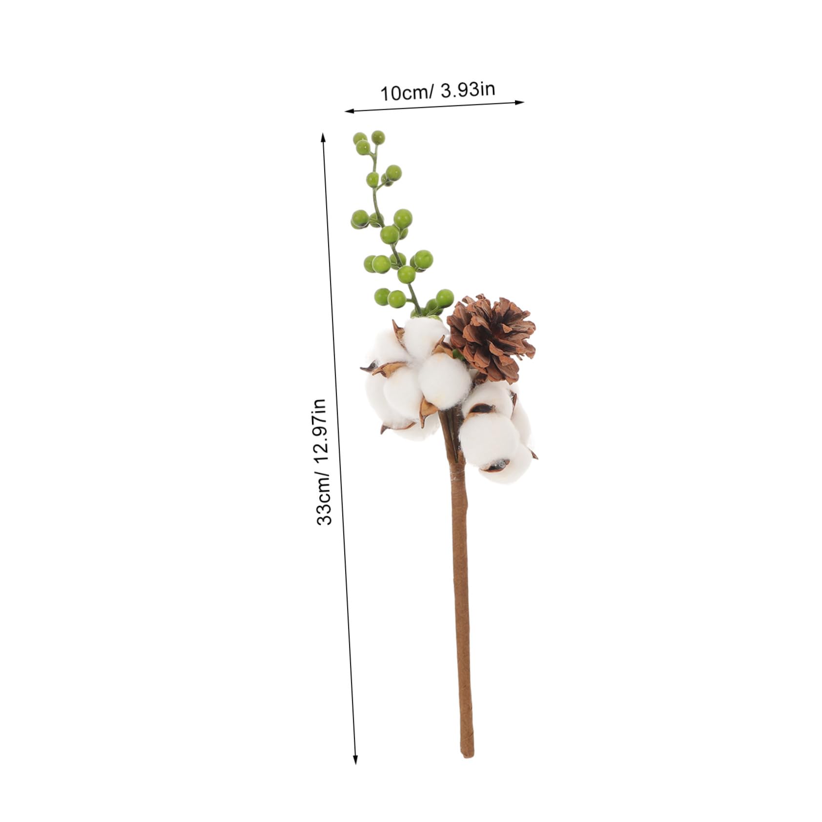 IMIKEYA 4 Pcs Tiges de Coton Séché Fleurs Décoratives Naturelles pour Décoration D'intérieur Automnale et Mariage
