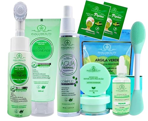 Kit Skin Care Presente Completo Pele Oleosa Mista Limpeza Facial Spa Day Anti Acne
