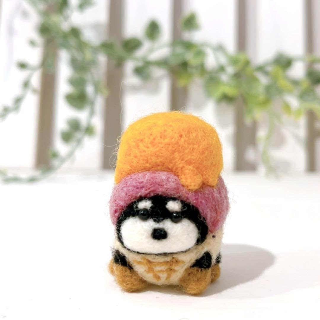 Amazon.co.jp: 黒柴 豆柴 柴犬 ハンド ド ぬいぐるみ 羊毛フェルト