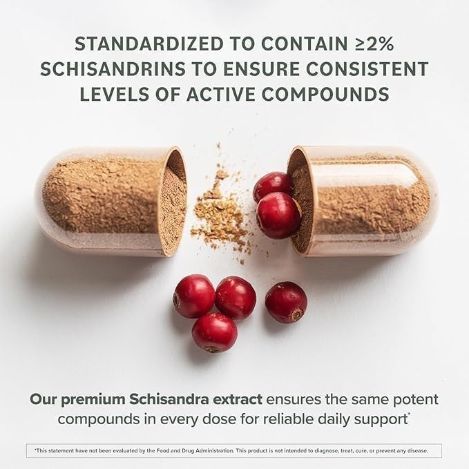 Prominent Nutrition Schisandra - Supplement for Liver & Stress Support - No Artificial Colors - Non-GMO, Vegan & Gluten-Free - 60 Capsules (60 Servings) - Image 4
