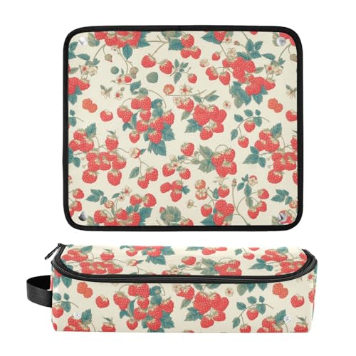 Bolsa de viaje beige para herramientas de cabello resistente al calor miniatura 3