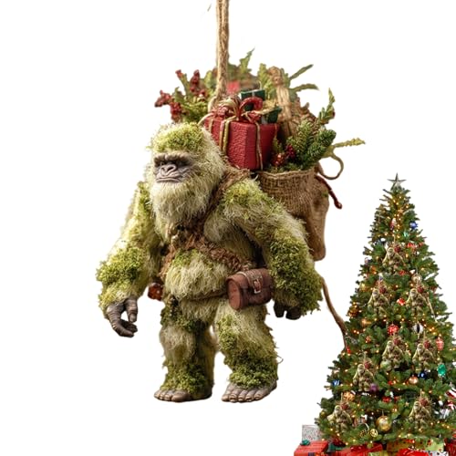De Árbol De Navidad - Figura Bidimensional De Mono Acrílico,para Decorativos Colgantes De Árbol De Navidad,para Los Suministros para Fiestas De Hogar Y Cocina Y Exterior Y Jardín Y Patio Y Par
