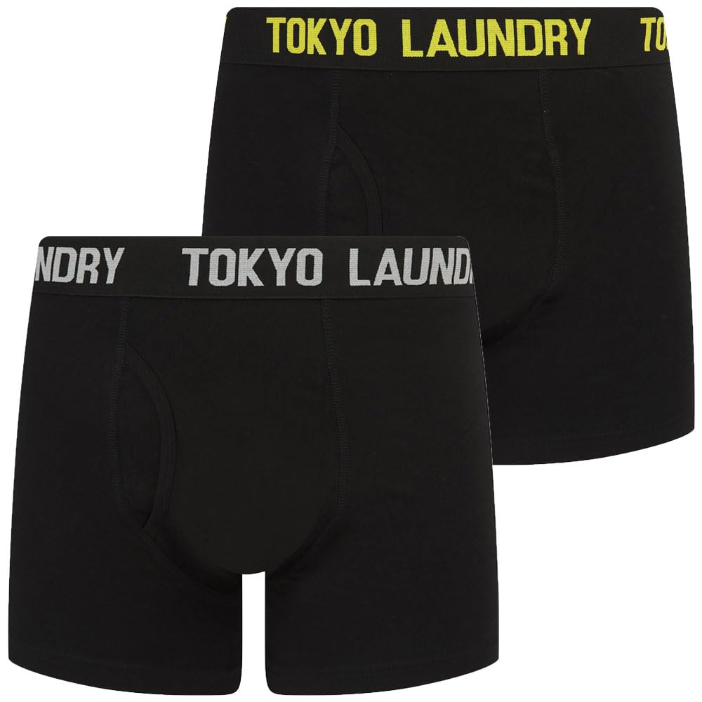 Tokyo Laundry Men's 2 Pack Gift Box Stretch Cotton Boxer Shorts Set
