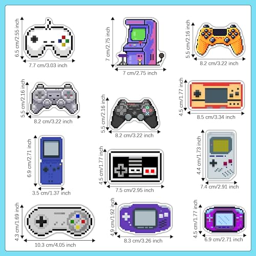 Imanes Decorativos de Control de Juego Pixel 12 Pcs miniatura 2