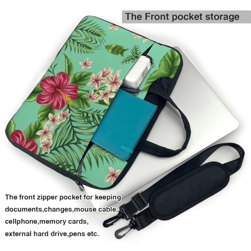 Sacoche pour ordinateur portable rembourrée avec bandoulière confort motif floral - 4