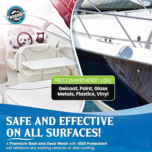 WAVESRX Salt Neutralizing Boat Soap & Jet Ski Wash with SiO2 Surface Protection (EpicWash+), Marine Grade Cleaner Removes Salt & Contaminants, Protective Ceramic Coating Prevents UV Damage - Image 6