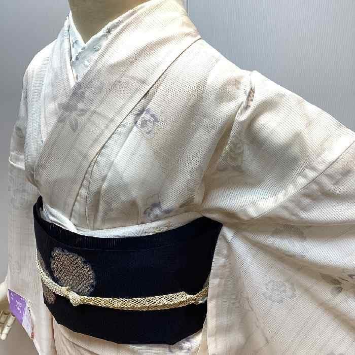 Amazon.co.jp: 洗える着物 絽夏物小紋 お仕立て上がり 花柄 洗濯可能 