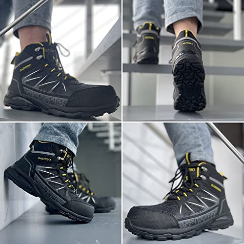 Image of Blapek Steel Toe Work Boots for Women, Insulated Work Boots | Lightweight Comfortable Safety Toe Shoes for Construction Workers, Steel Toe Sneakers for Warehouse & Auto Repair