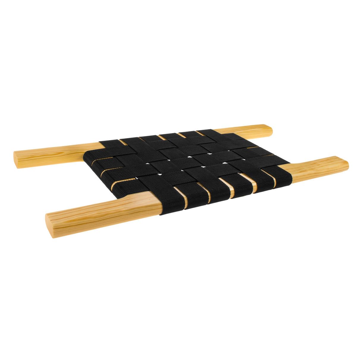 Kanu Sitz Seat Bank aus Kiefernholz Rear John Paddle - Gurtbandsitz Kanusitz mit Gurtflecht für Canoe Kanu Gurtflechtsitz (Kiefernholz, 62x25,5cm)