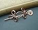 Copper Double Celtic Crossed Loops Shawl Pin, Sweater Brooch Handmade in Oregon, Knitters Gift
