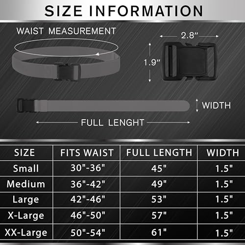 Image of TECEUM Tactical Belt - Heavy-Duty & Quick Release - Military, Work, Rigger, Duty & Utility Belt for Men
