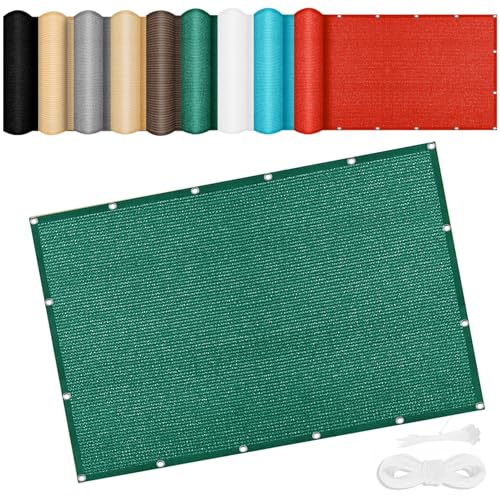 Sunsail rectangulaire toile ombrage haute densité vert foncé durable - 2