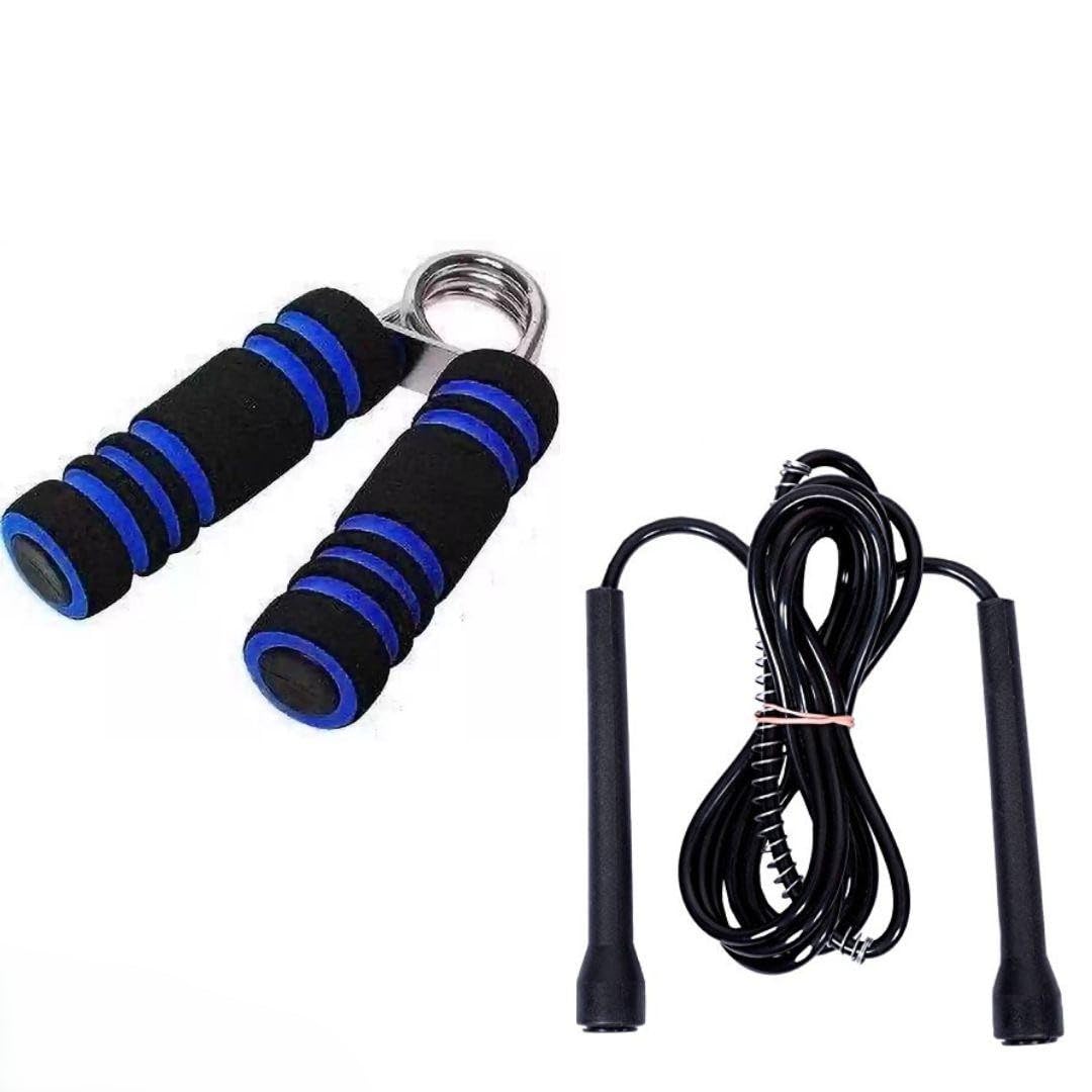 KP SPORTS new fitness combo of 1 anti slip and soft foam grip combo with 1 adjustable black pencil rope for better fitness experience-image-28