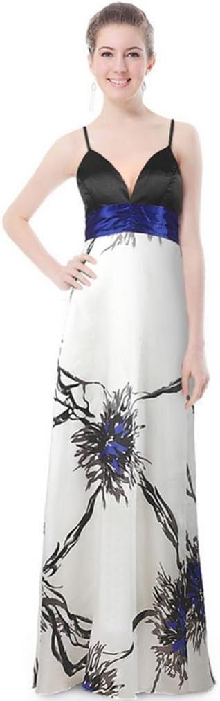 cytprimedesign Women's Sleeveless Long Evening Dress Blue