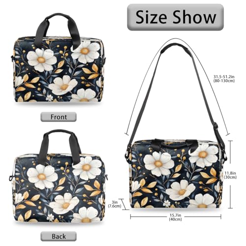 Bolso Portátil Daisy Flower Leaves 15.6 Pulgadas miniatura 6