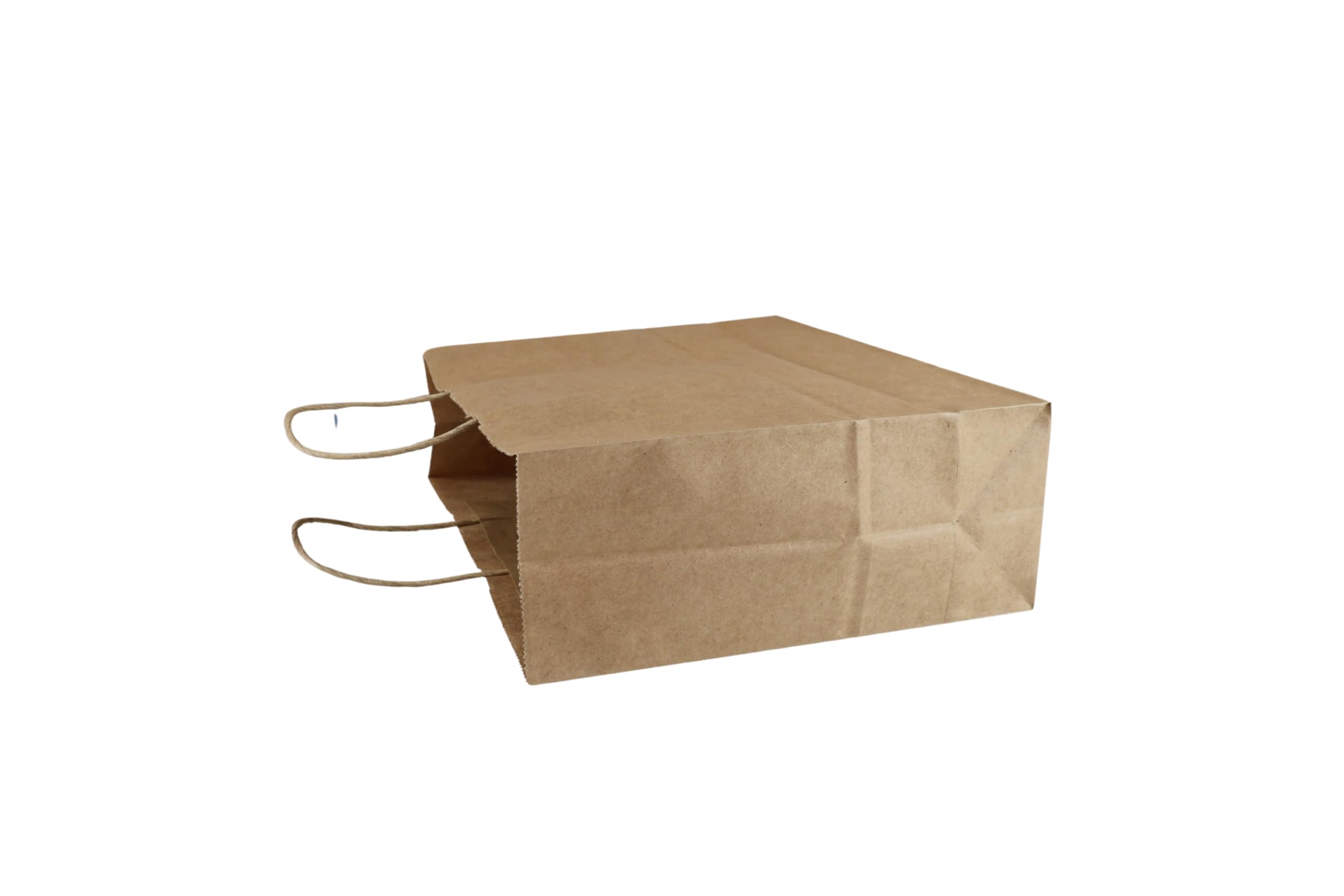 Lot de 500 Sacs Kraft Épais 32 x 11 x 27 cm – Papier Kraft Naturel avec Poignées Torsadées – Pour Commerces et Restauration