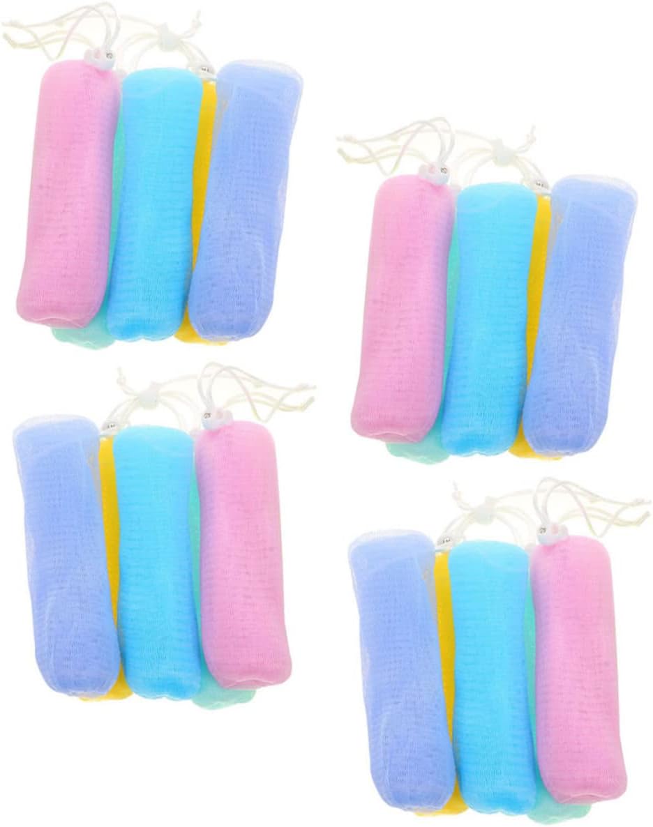 SHERCHPRY 20Pcs Soap Foaming Nets Mesh Bubble Pouch for Bar Soap Exfoliating Facial Cleanser Comfortable for Soap Storage and Drying