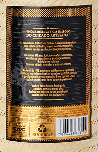 Cachaça Ypioca Ouro Carvalho Com Palha 965Ml