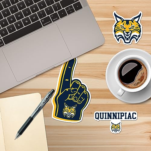 Image of Quinnipiac University 9ct Vinyl Large Deluxe Stickers Variety Pack - Laptop, Water Bottle, Scrapbooking, Tablet, Skateboard, Indoor /Outdoor - Set of 9