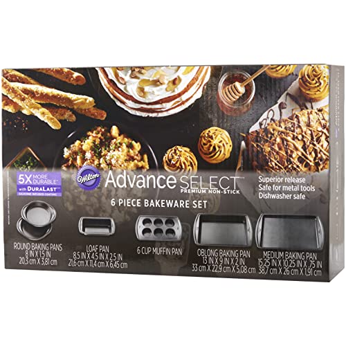 Wilton Advance Select Non-Stick Bakeware Set, 6-Piece, Steel, Silver #TOP1