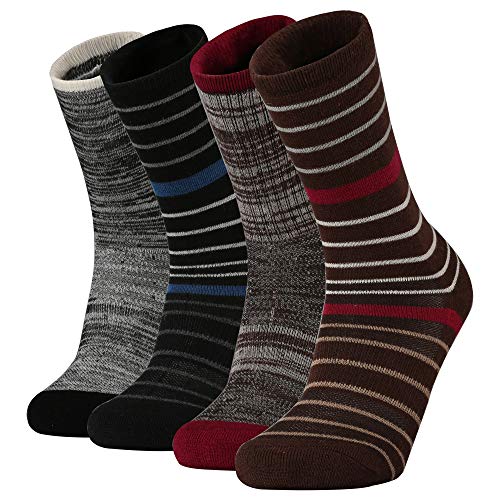 Ortis Ladies' Merino Wool Outdoor Hiking Trail Cushion Crew Socks(MixColor3)