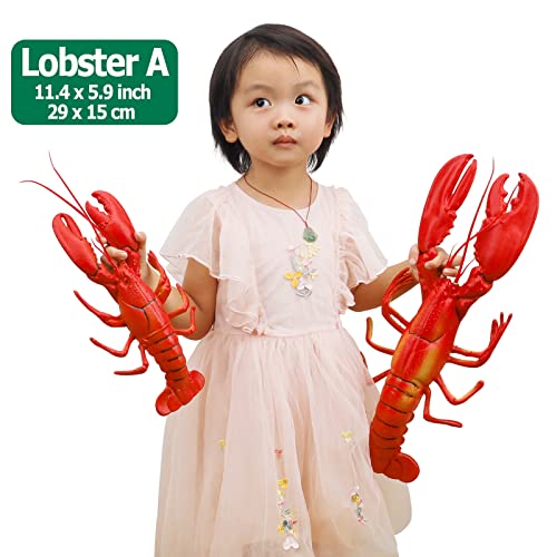 Gresorth 29 cm Groß Fälschung Hummer Lebensecht Modell Künstlich Plastik Tiers Dekoration Zuhause Party Kinder Spielzeug