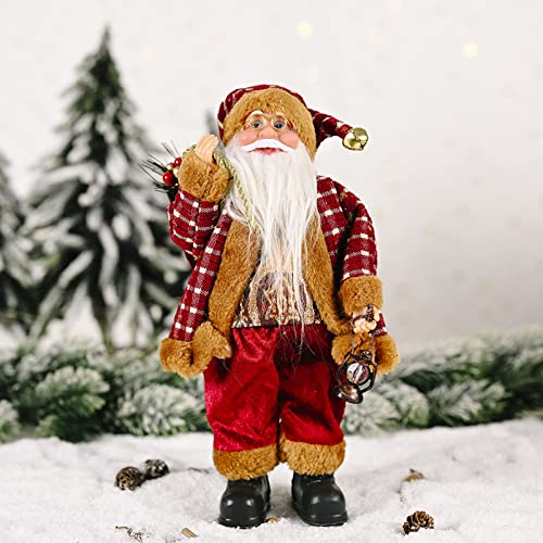 Homesen Brinquedo de pelúcia Natal Papai Noel Figurine 12 polegadas Papai Noel Boneca Ornamento Deco
