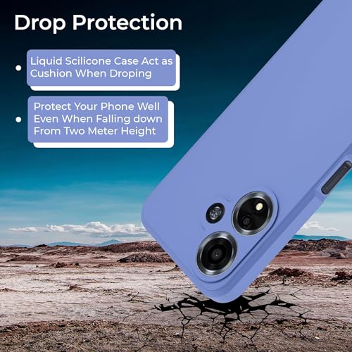Image of A rtistque Liquid Silicone Back Cover Case for Oppo A59 5G Shockproof TPU Soft Flexible with Camera Protection - Blue