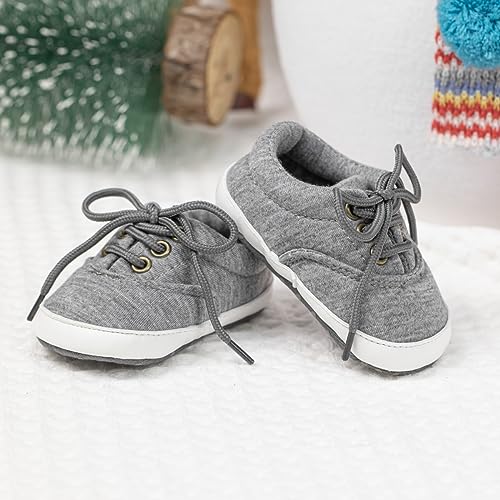 Image of Infant Baby Boys Girls Canvas Sneaker Toddler Slip On Anti Skid Newborn First Walkers Candy Shoes for 0-18 Months