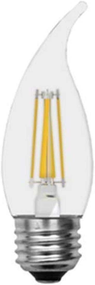 GE Lighting Dimmable Decorative Soft White LED 5-watt (60-watt Replacement), 500-Lumen Bent Tip Light Bulb with Medium Base Clear Finish Light Bulb, Soft White, 2-Pack