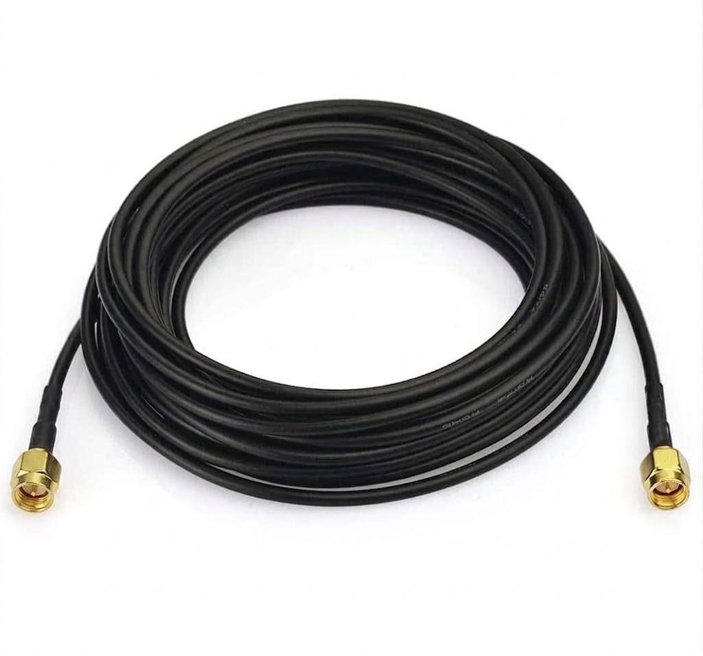 ABONIX SMA Male to SMA Male RF Coaxial Cable 10 Meter (33FT), RG174 50 Ohm Low Loss Antenna Extension Cable for WiFi Router, 4G LTE Modem, SDR, GPS, Ham Radio & RF Test Equipment (Pack of 1)-image-13