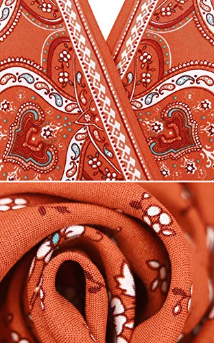 Image of R.Vivimos Women's Summer Short Sleeve Floral Print Bohemian Beach Waist Tie Wrap Long Flowy Dress with Slit