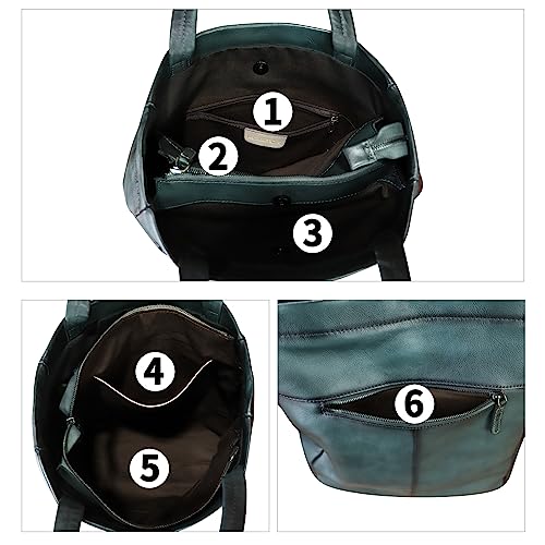 Genuine Leather Shoulder Bag for Women Handbag Handmade Purse Crossbody Work Tote Bag Casual Purse Daypack4
