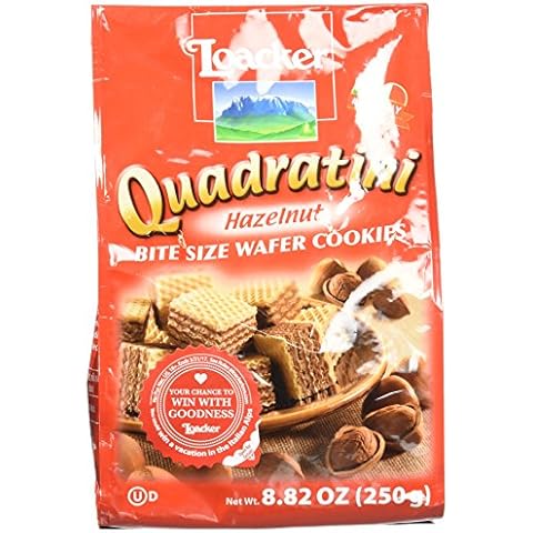 Loacker Quadratini Hazelnut Wafer Cookies, 8.82 Ounce Cover
