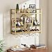 HOOBRO Wall Mounted Wine Rack with LED Light, 31.5