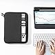 MoKo Tablet Tasche Kompatible mit 13 Zoll iPad Pro M4 2024, 13 Zoll iPad Air M2 2024, iPad Pro 12.9 M2 2022-2018, 12.9 Zoll Wasserdicht Tablet Schutzhülle mit Mehrere Fächer aus Polyester,Schwarz+Grau