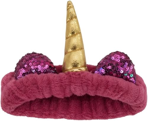 Kids Unicorn Hair Band – 18cm Glitter Horn Headband (Pink)