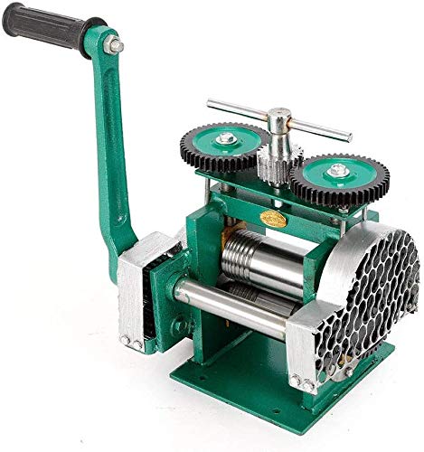 Manual Rolling Mill Machine - 3" Roller Manual Combination Rolling Mill Flatten Machine - Jewelry DIY Tool & Equipments Gear Ratio 1:6 for DIY Jewelers Craft professional (Roll presser: 85mm) - Thumbnail 2