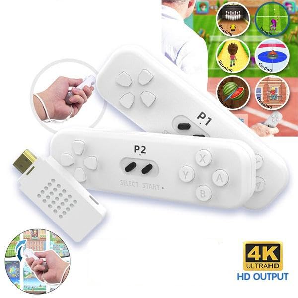 New World Y2 Fit Motion Gaming Console , Retro Video Game Stick Somatosensory Console ,TV Game Console with 2.4G Wireless Gamepad Support HD Output- Motion Play 4 518CbsrYWeL
