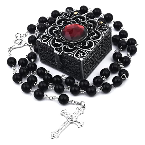First Communion Rosarys for Girls and Boys, RosaryBeads Catholic for Men, Women, Rosary Necklace as Gifts for Mother, Grandmother, Elders