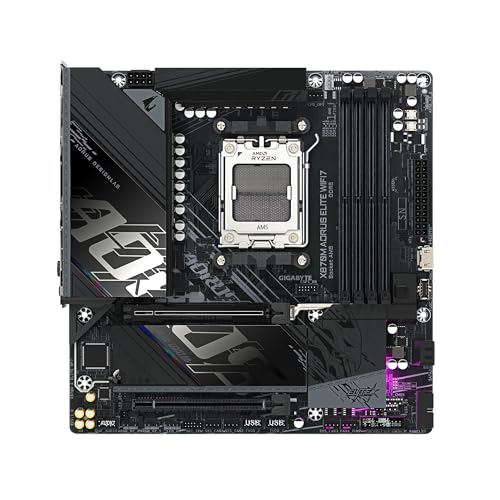 GIGABYTE X870M AORUS ELITE WIFI7 Scheda Madre – Supporta CPU AMD Ryzen 9000, VRM digitale a 14+2+2 fasi, fino a 8200 MHz DDR5 (OC), 1 x PCIe 5.0 + 1 x PCIe 4.0, Wi-Fi 7, LAN 2.5 GbE, USB 4 - Scheda madre - Immagine 1