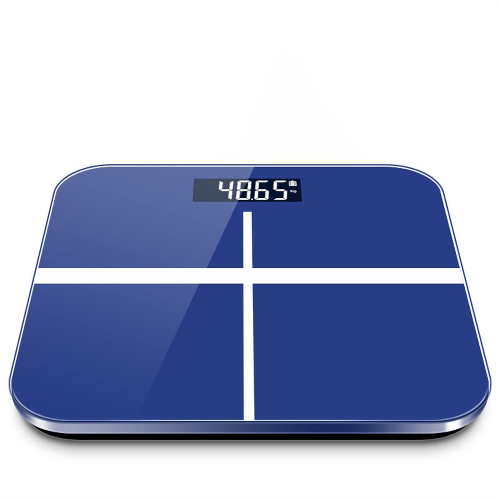 JINGYAN Cyfrowa waga łazienkowa Body Fat Scale Bathroom Scales Smart Electronic Digital Composition Analyzer Compatible LCD Display(Sapphire blue)