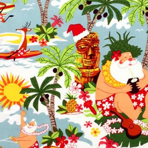 Amazon | [パネル単位売 ] サンタ&トナカイ柄ファブリック USA