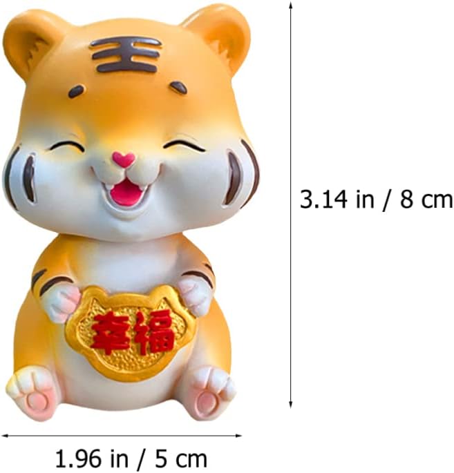Balacoo Shaking Head Toys Animal Tiger Bobblehead Figures Dancing Toys Nodding Head Doll Cake Figures Car Dashboard Decorations : Toys & Games