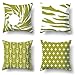 Poszewki na poduszki 45 x 45 cm zestaw 4, musztardowy żółty aksamitny dwustronny nadruk poszewka na poduszkę, kwadratowa poszewka na poduszkę, z niewidocznym zamkiem do salonu sofy sypialni poszewki na poduszki 45 x 45 cm