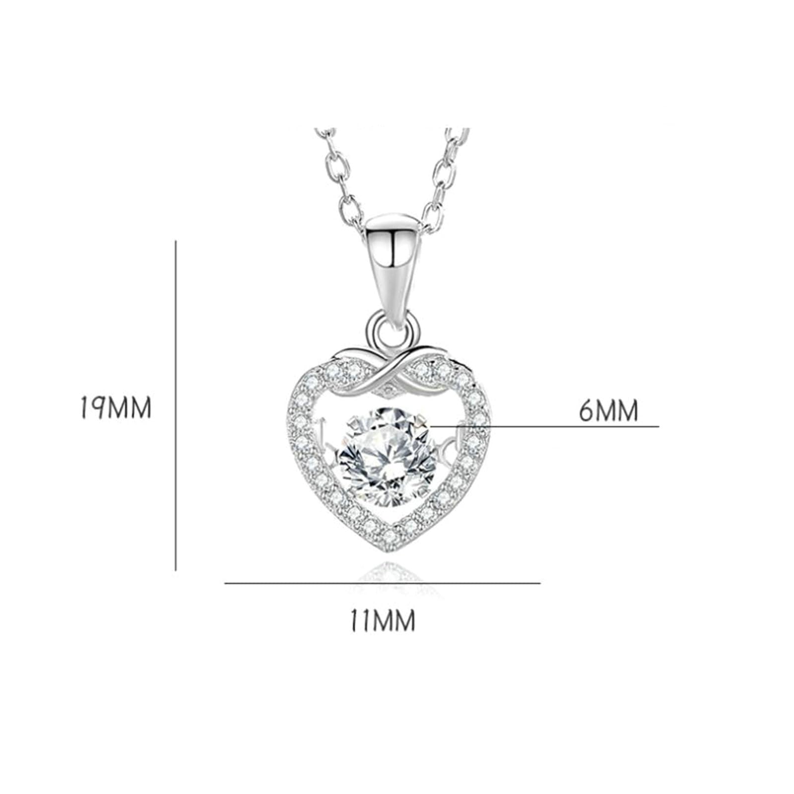 Wisiorek łańcuszek z białego złota próby 375 damski łańcuszek z wisiorkiem w kształcie serca z 5 mm moissanit topaz 0,5 ct i diament białe złoto łańcuszek damski 45 cm na wesele