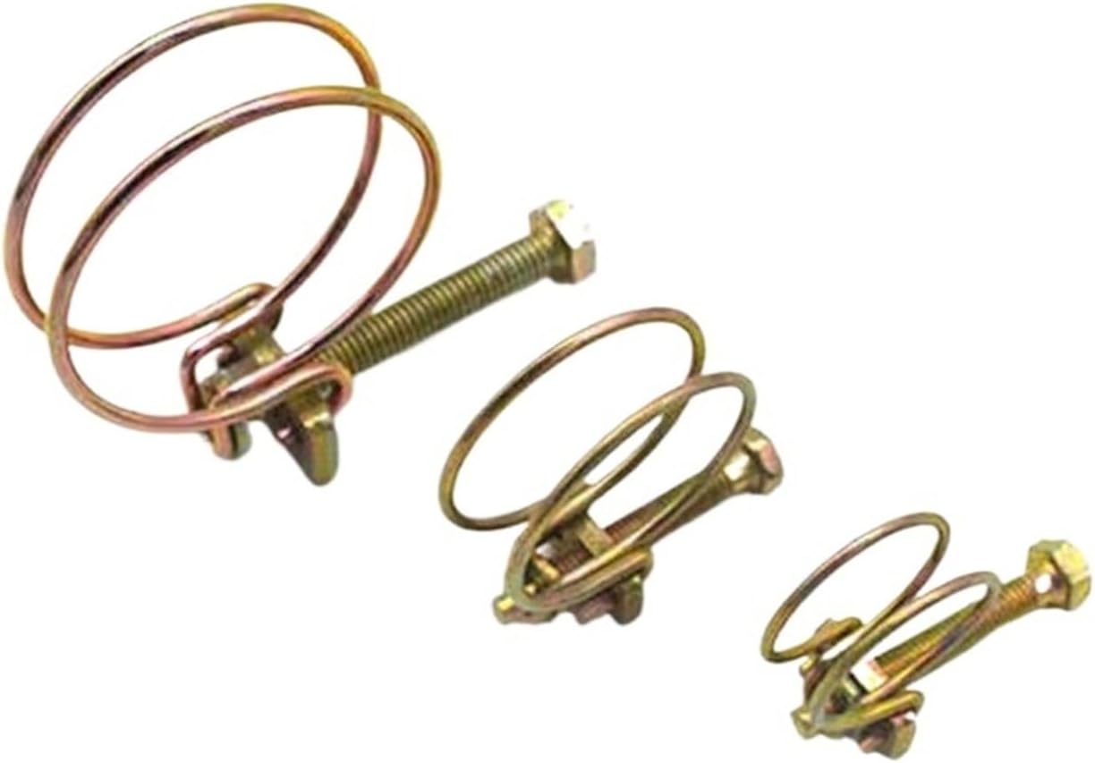10Pcs Adjustable Pipe Clamp Double Wire Hose Clip Plumbing Fastener Hardware16 Sizes(56-64mm)